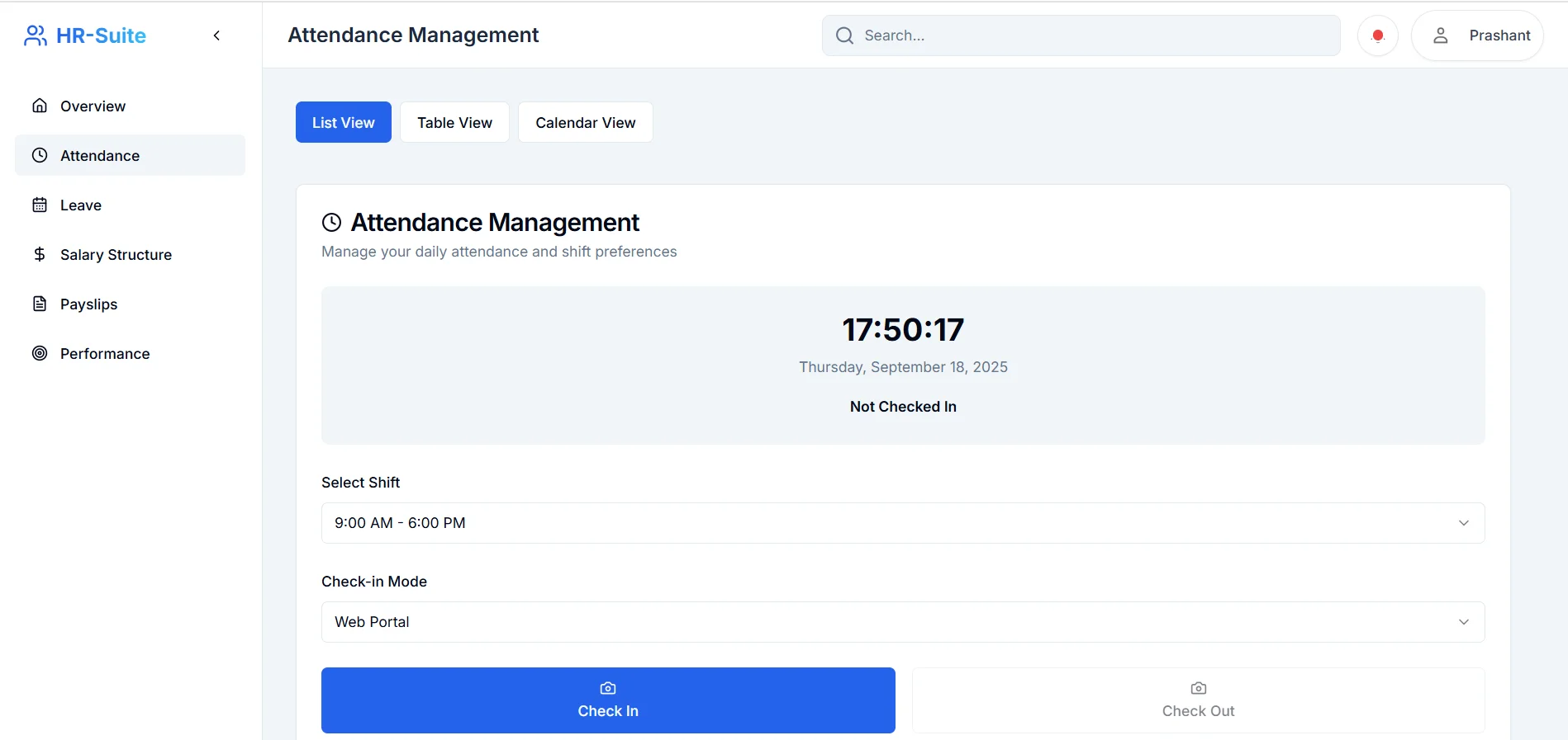 Comprehensive Attendance Management