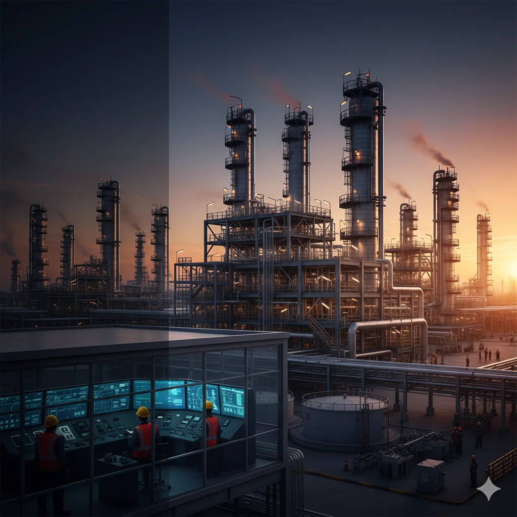 Oil & Gas — Transforming Refinery Operations industry background