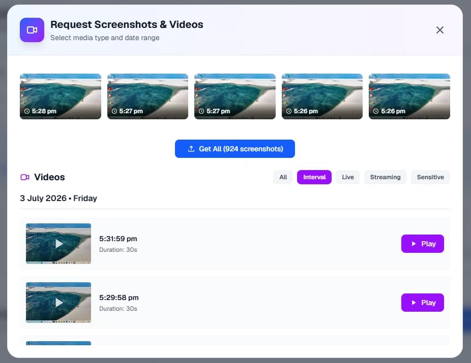 Auto Screenshot & Videos (Sensitive Screen Protection)