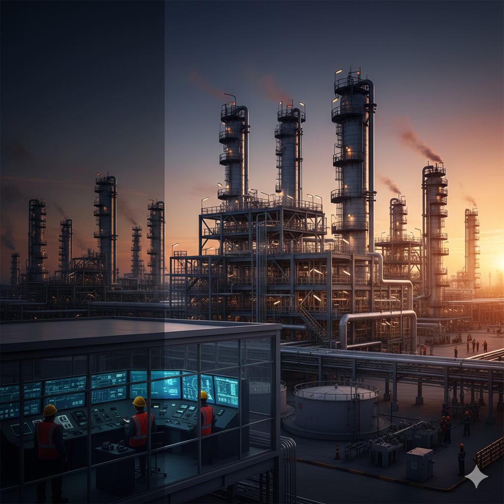 Oil & Gas — Transforming Refinery Operations industry background