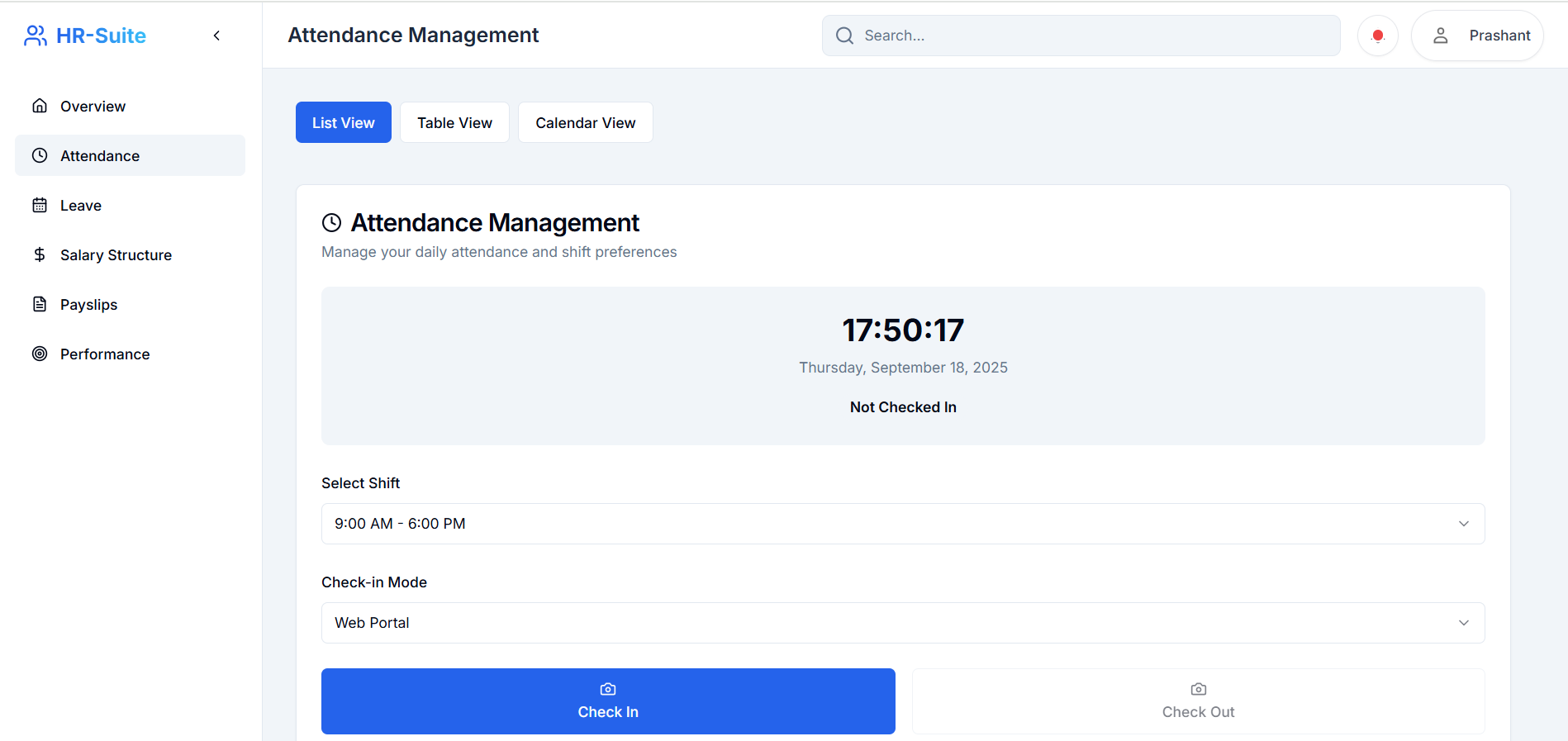 Comprehensive Attendance Management